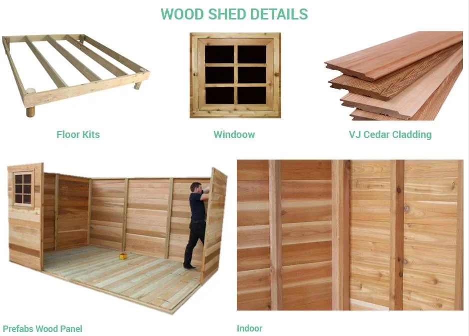 Custom Modern Garden Tool Wood Storage Shed New Type Prefabricated Wooden Shed