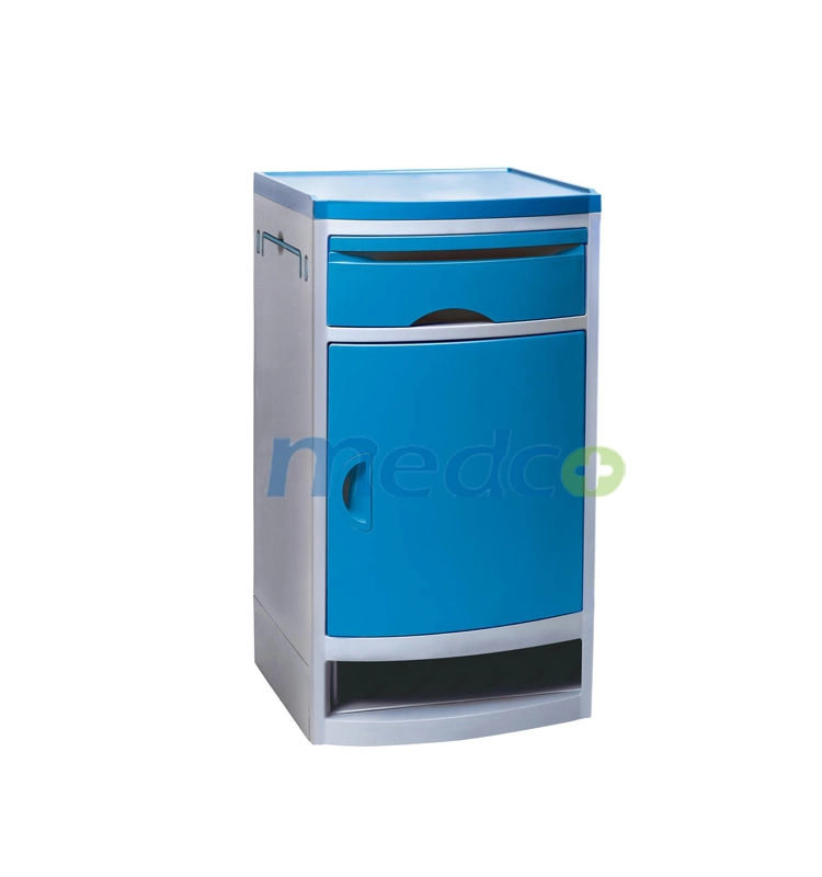 CE/ISO Approval ABS Hospital Bedside Cabinet Table Locker with Drawers