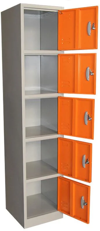 Single 5 Door Cheap Metal Storage Cabinet / Vertical Storage Cabinet Locker