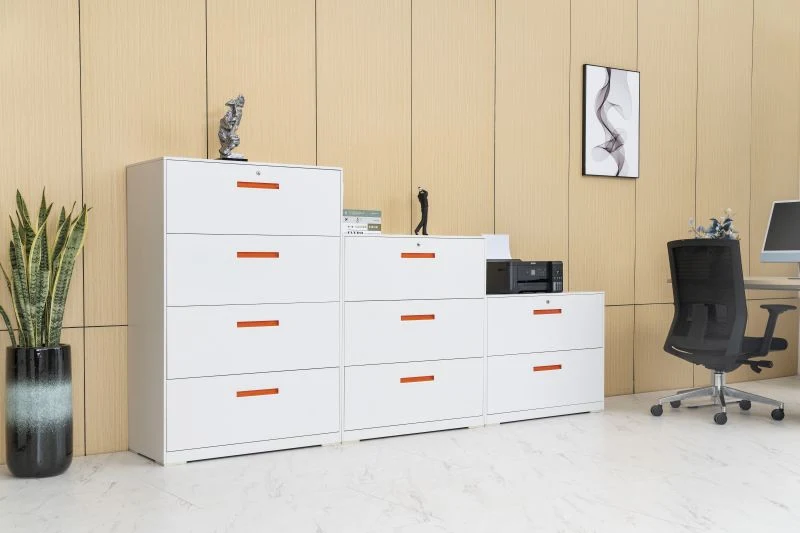 3-Drawer Lateral Files Locking Metal Wide File Cabinet with Drawers for Office Home