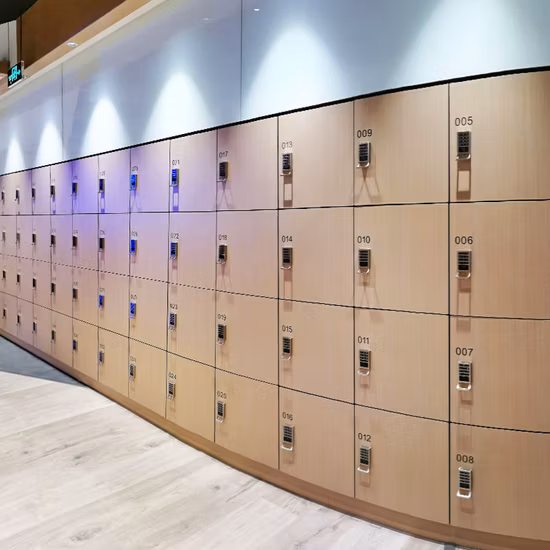 Armadietto ad una porta dal design moderno con serratura