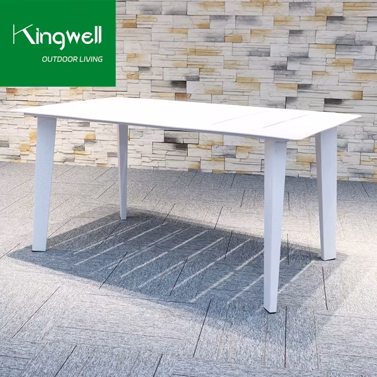 Set tavolo da pranzo in teak Mobili per sala da pranzo in alluminio per patio da giardino esterno